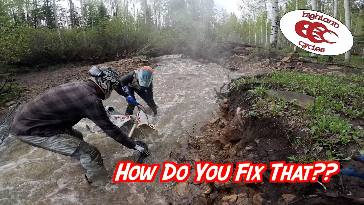 Drowning A Dirt Bike In A River | Getting It Running | Towing A Dirt Bike | Highland Cycles