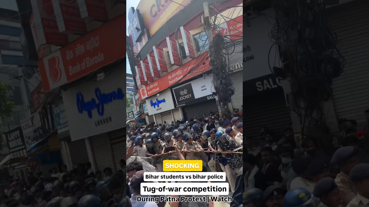 Bihar Police vs. Bihari Students | Patna Protest #viralindia #trending #funny #cjp #bihar #youth