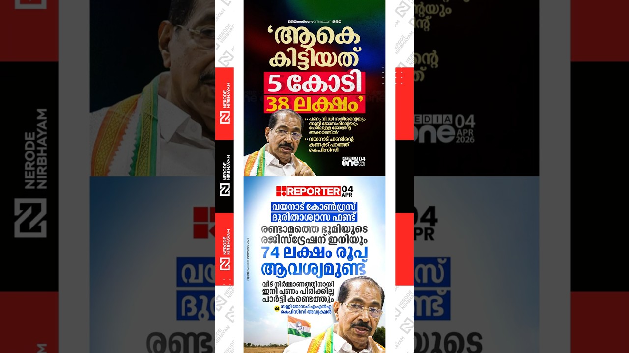 Congress presented the accounts of the Wayanad Fund | kpcc | sunny joseph | udf