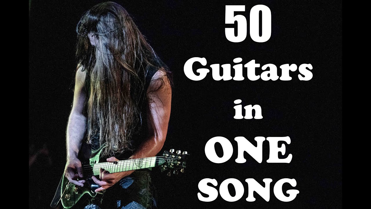 50 GUITARS IN ONE SONG !!!!  Chris Green of the band Tyketto uses 50 guitars to play Forever Young !
