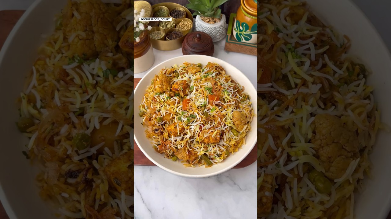 Special Veg Dum Biryani😍 #shorts #viral #vegbiryani