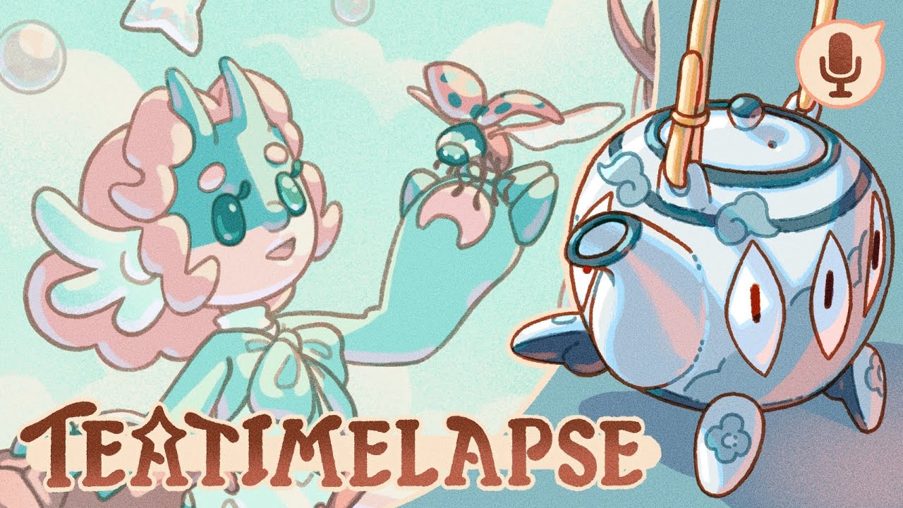 Drawing little Mini*Mon with a bunch of beetles | Teatimelapse ep47