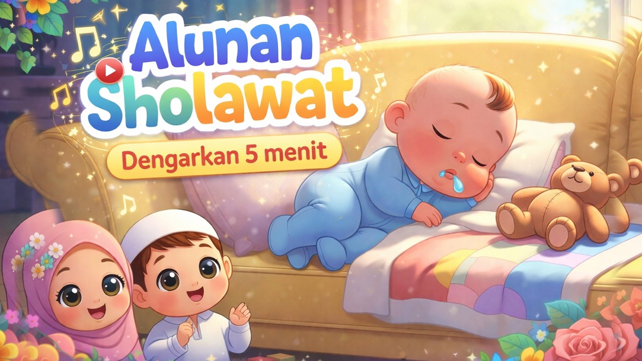 SHOLAWAT ANAK TIDUR NYENYAK 👼 1 Jam Alunan sholawat Penidur Bayi 🎶 pengantar tidur anak bayi