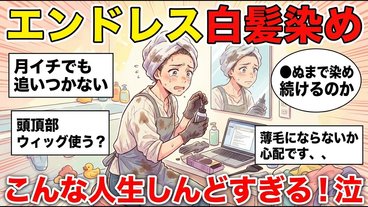 【白髪染めもうイヤ】ツラすぎ…みんなの白髪染め事情教えて！【ガルちゃん雑談】【更年期キツイ】