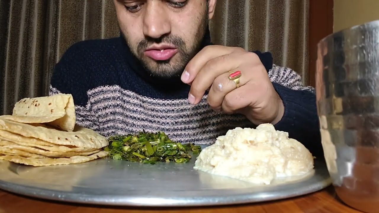 GREEN ONIONS SABJI WITH ROTI & SEMIYA | SIMPLE INDIAN HOME FOOD VLOG