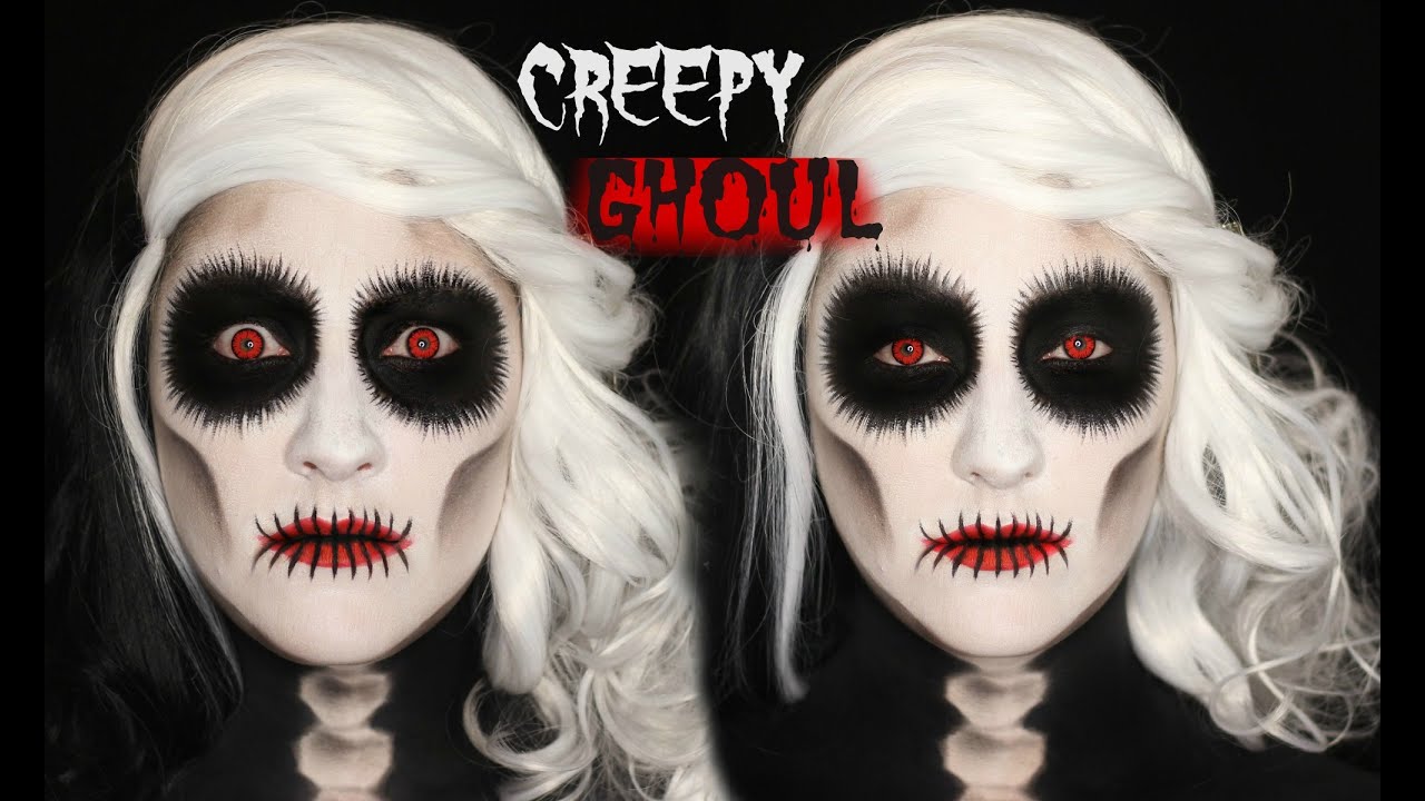 CREEPY GHOUL MAKEUP TUTORIAL | 31 Days of Halloween | GLAMNANNE
