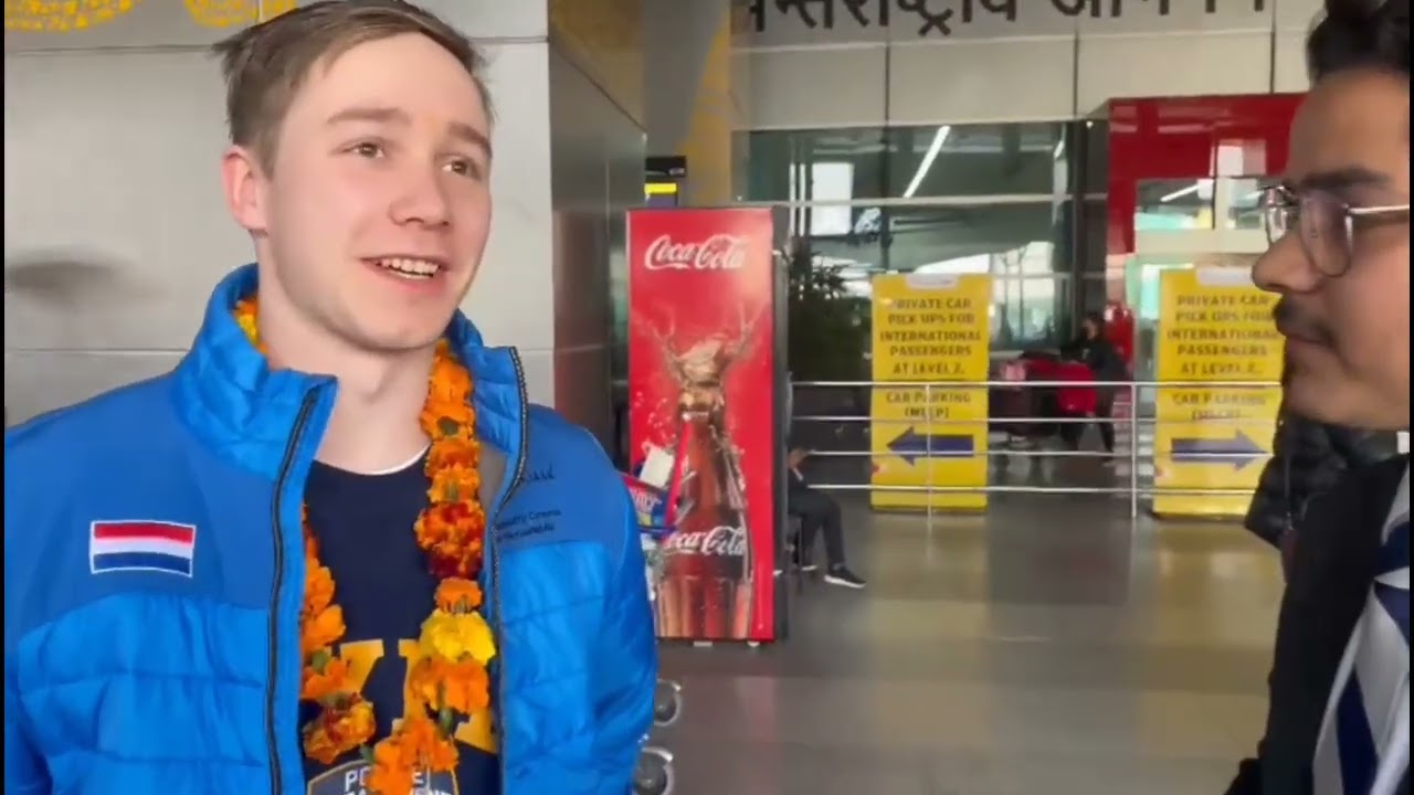 IIHM DELHI WELCOME TEAM NETHERLAND AT IGI AIRPORT