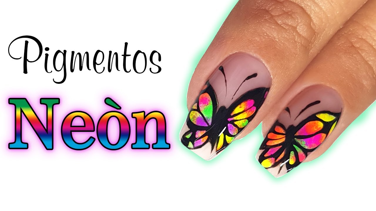 Clase #19 Uñas con Pigmentos Neòn// Diseño de mariposas /Esmalte semipermanente// funnailstatyz💅