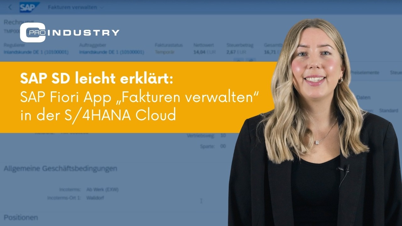 SAP SD einfach erklärt: SAP Fiori App „Fakturen verwalten“ in der S/4HANA Cloud