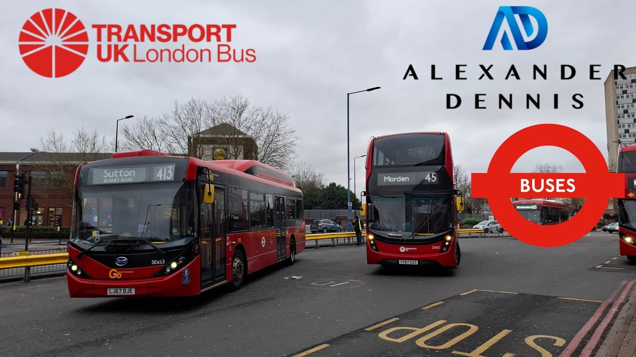 Transport UK: 45 from Camberwell Green to Morden Via Brixton ( Alexander Dennis Enviro 400 MMC