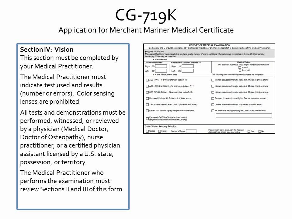 USCG Physical Form