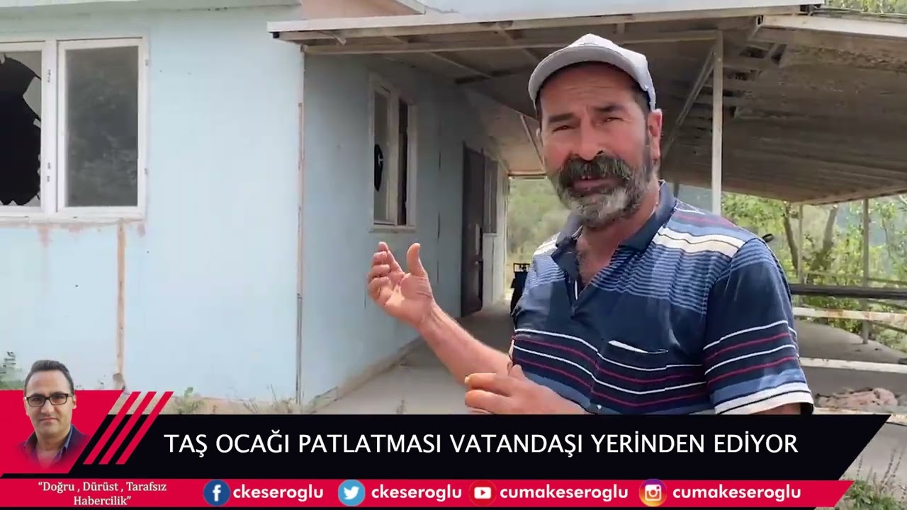 AŞKARBEYLİ MAHALLE SAKİNLERİ TAŞ OCAĞININ KAPANMASINI İSTİYOR