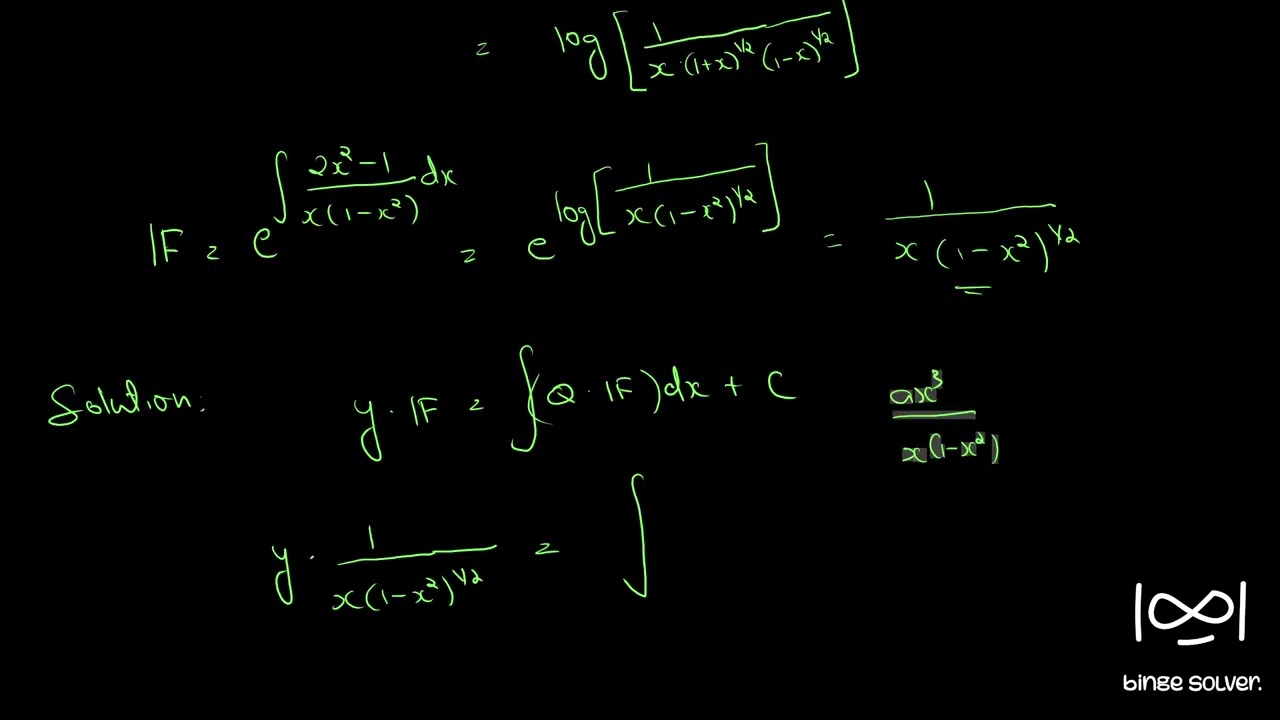 Q242 Solve x(1-x^2)dy + (2x^2y - y - ax^3)dx = 0