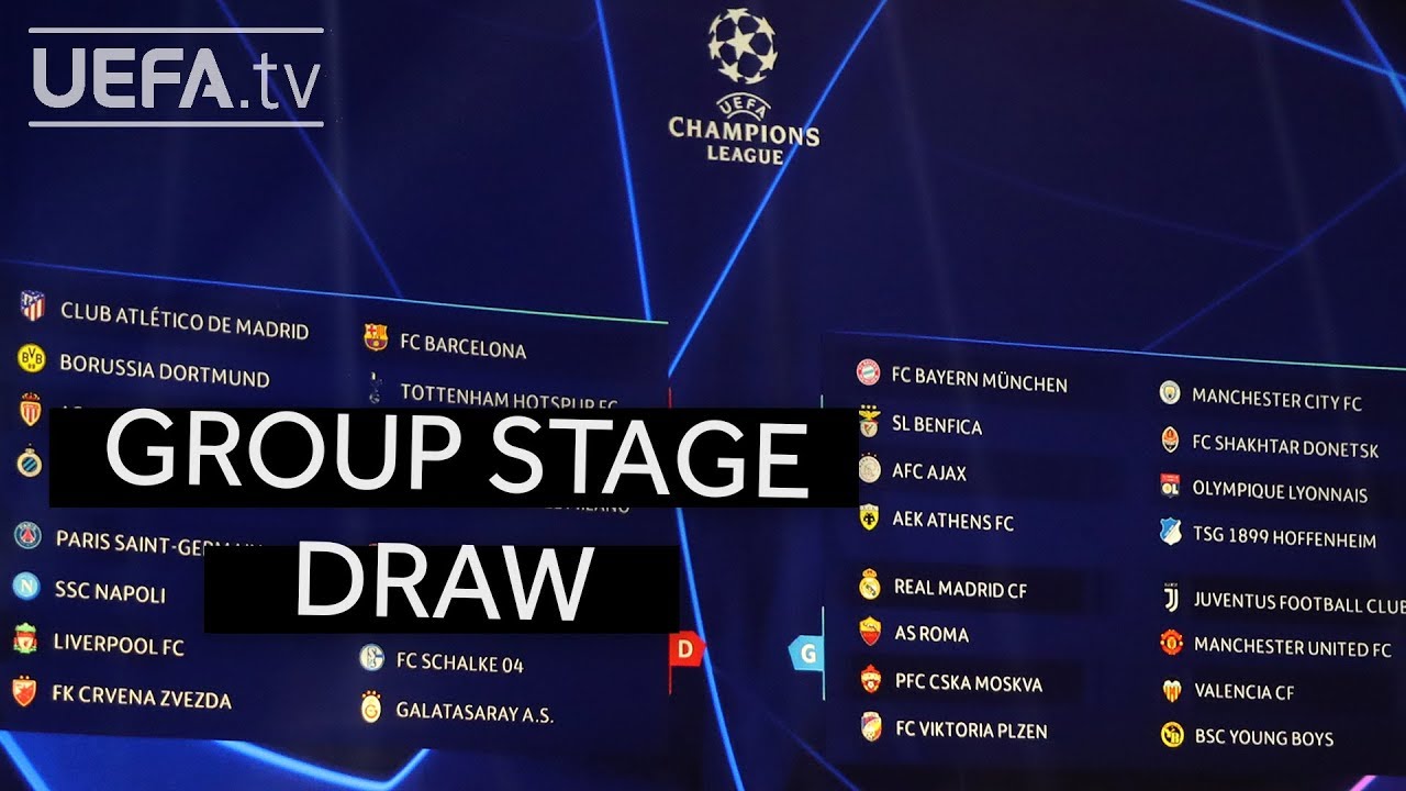 UEFA CHAMPIONS LEAGUE 2018/19 GROUP STAGE DRAW