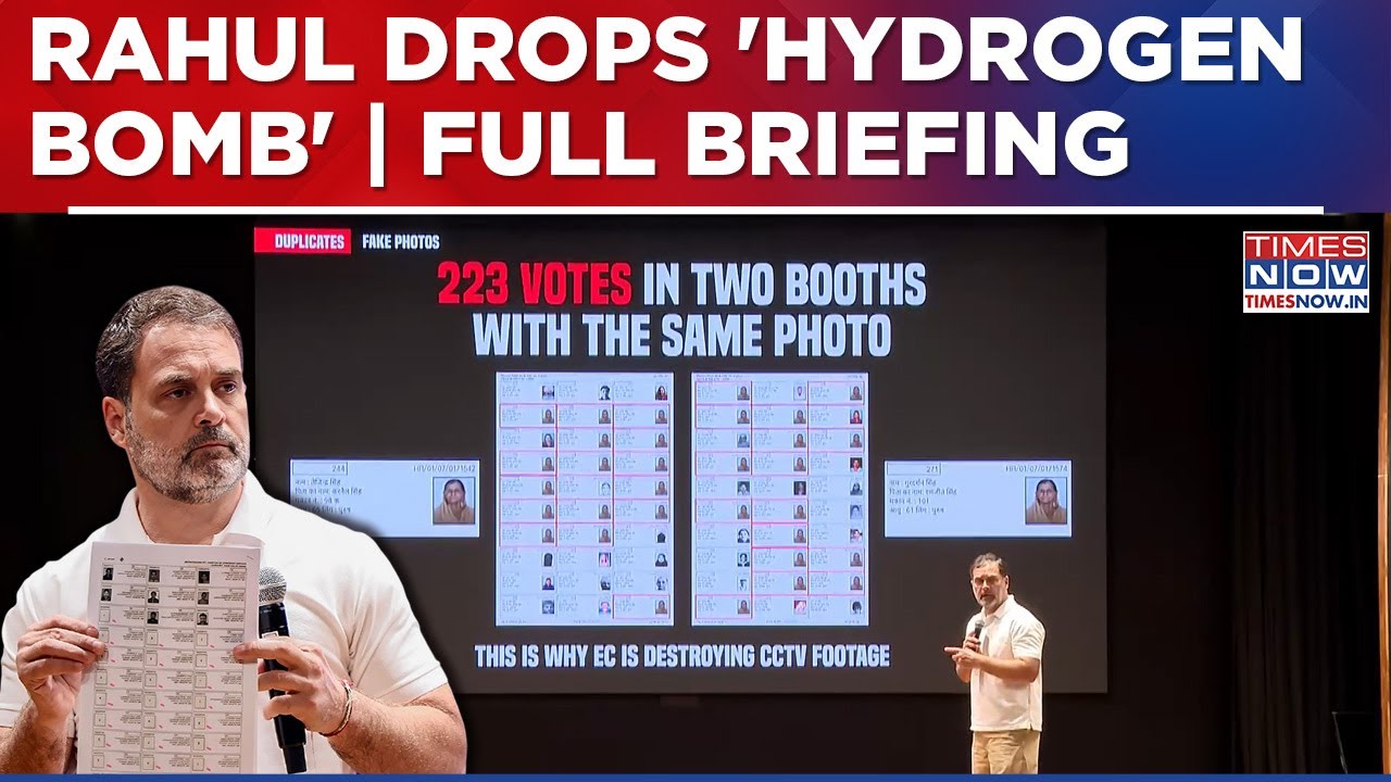Rahul Gandhi Finally Drops 'H-Bomb' In Vote Chori Row, Claims Massive Rigging In Haryana Elections