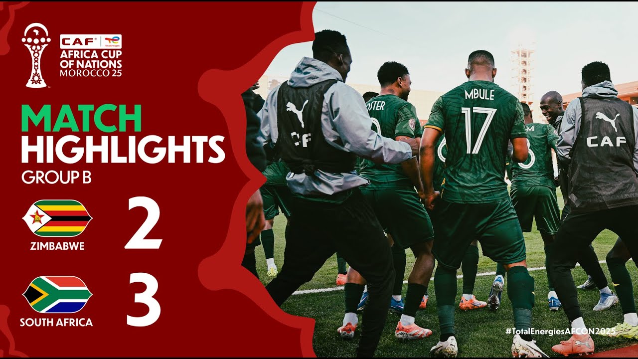 HIGHLIGHTS | Zimbabwe 🆚 South Africa | #TotalEnergiesAFCON2025 - Group B