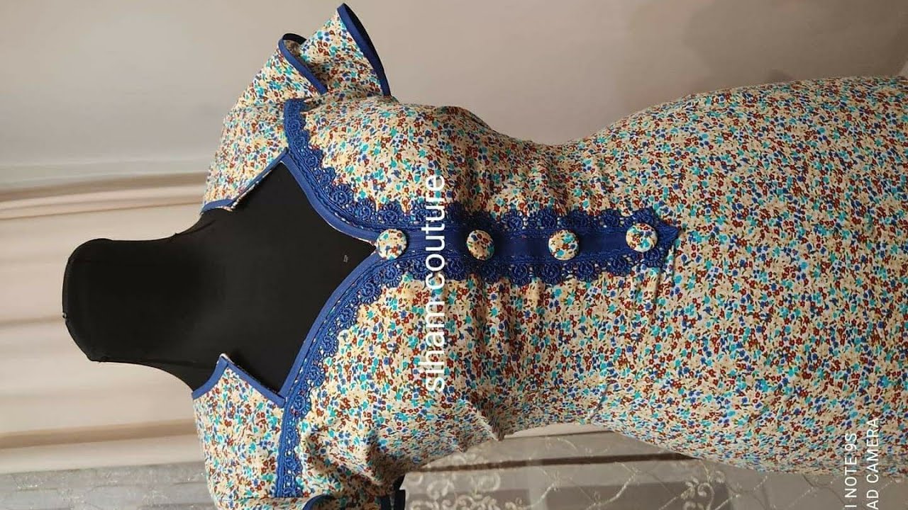 بترون قندورة كتان سامبل و حلوة👗تقدر اي مبتدءة تخيطها بسهولة🌹