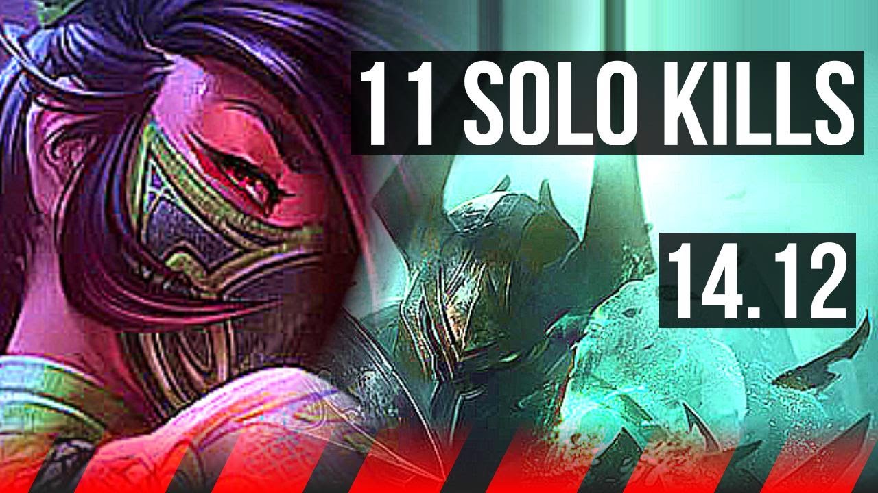 AKALI vs MORDEKAISER (TOP) | 11 solo kills, 12/1/1, Godlike, 500+ games | VN Master | 14.12