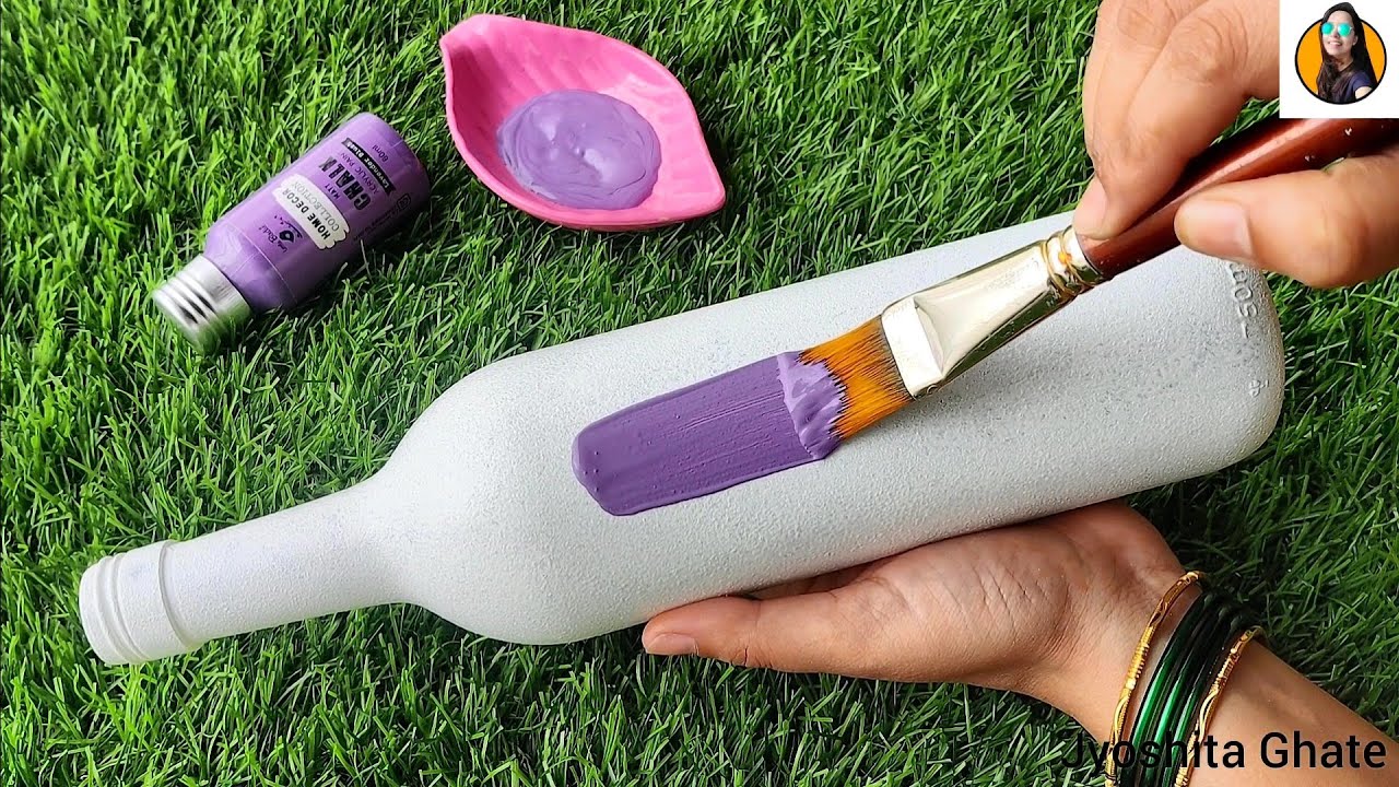 Super Easy Yet Very Beautiful Bottle Art For Beginners| DIY Home Decor Ideas|Bottle Painting Design|