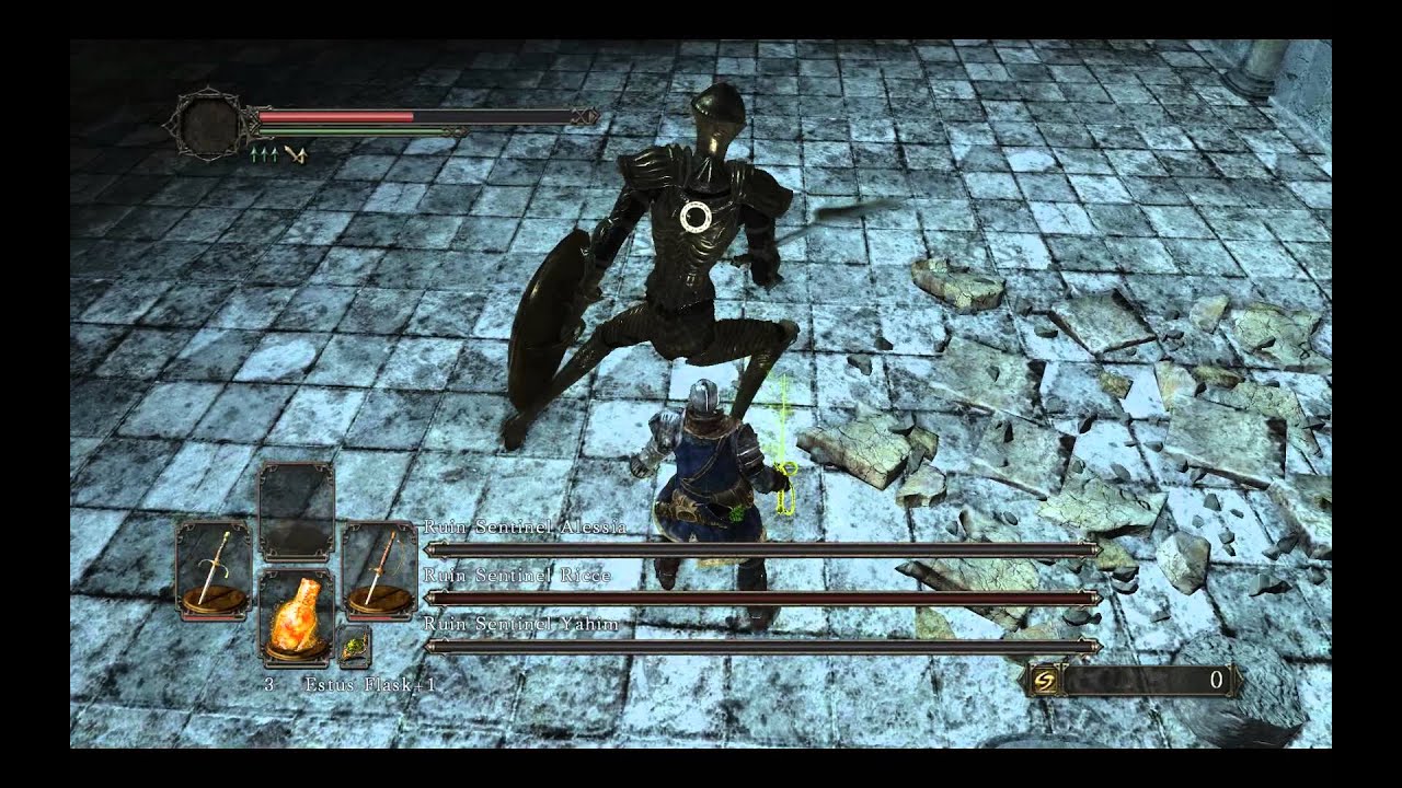 Dark Souls II - Parrying the Ruin Sentinels to Death