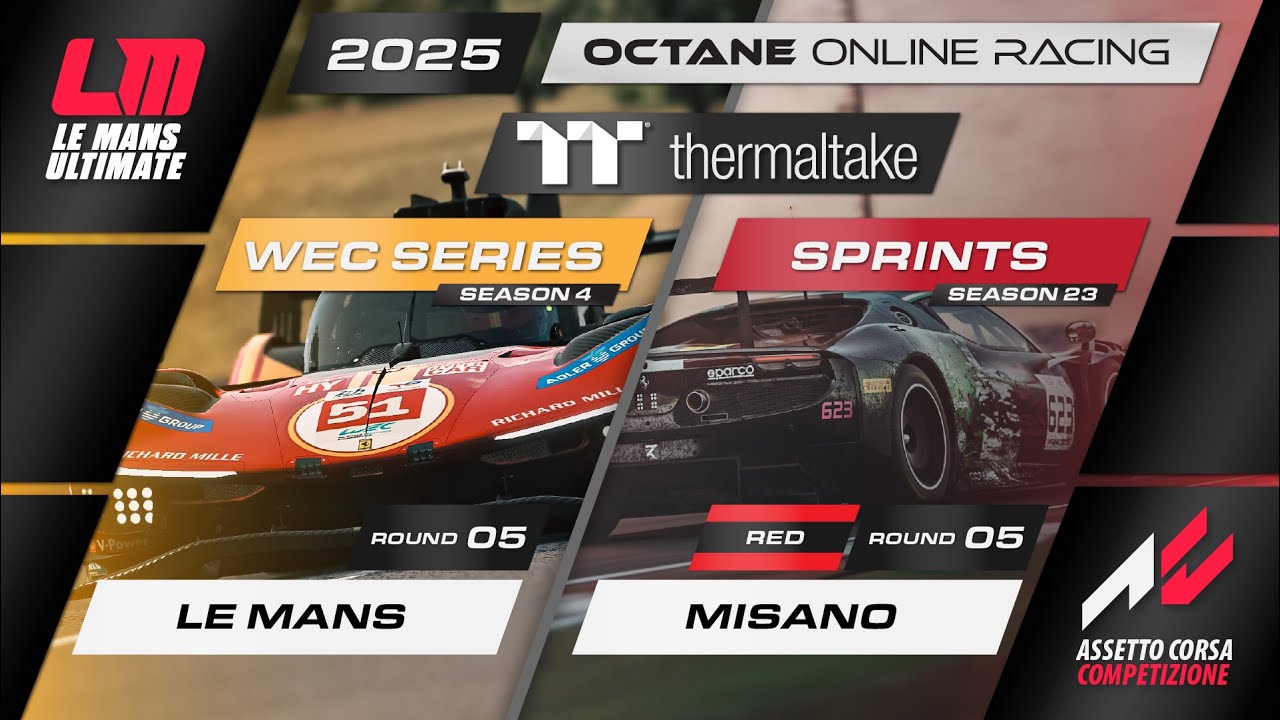 LMU WEC (S4R5)  Le Mans + ACC  Thermaltake Sprint Series Split Red (S23R5) | Misano