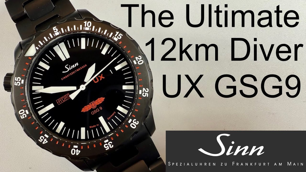Sinn UX GSG9 Black  (The Ultimate Diver)