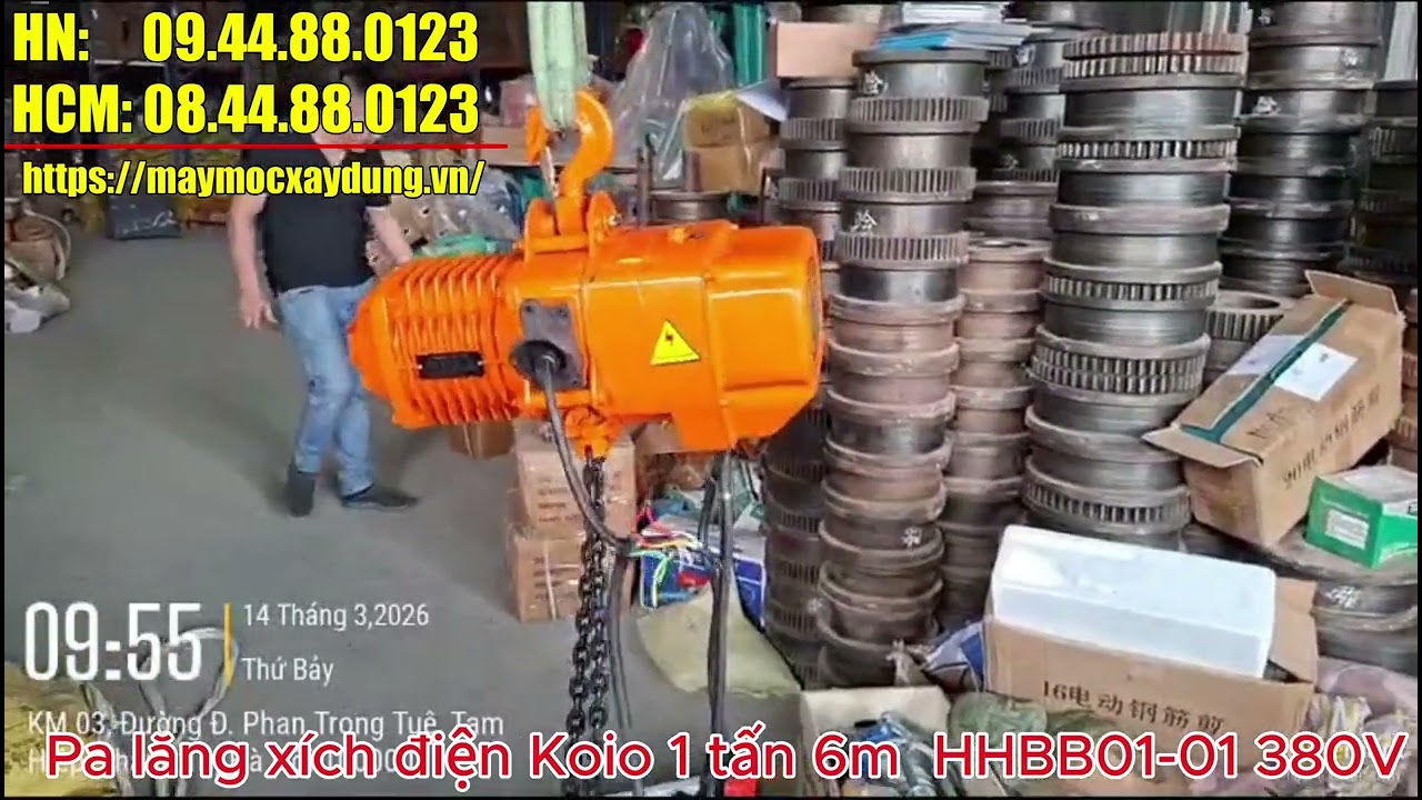 Báo giá Pa lăng xích điện Koio 1 tấn 6m HHBB01-01 380V tốt nhất năm 2026