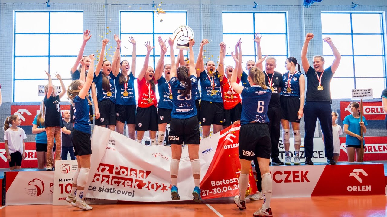 Energa MKS Kalisz vs UKS Atena Kaman Warszawa; Finał MP Młodziczek - Bartoszyce 2023; mecz o 1m.