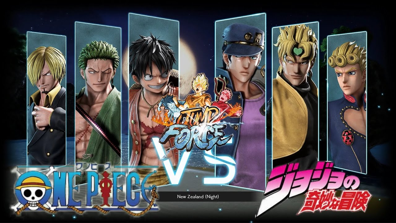 Jump Force One Piece vs JoJo's Bizarre Adventure (Luffy,Zoro,Sanji vsJojo,Dio,Giorno)