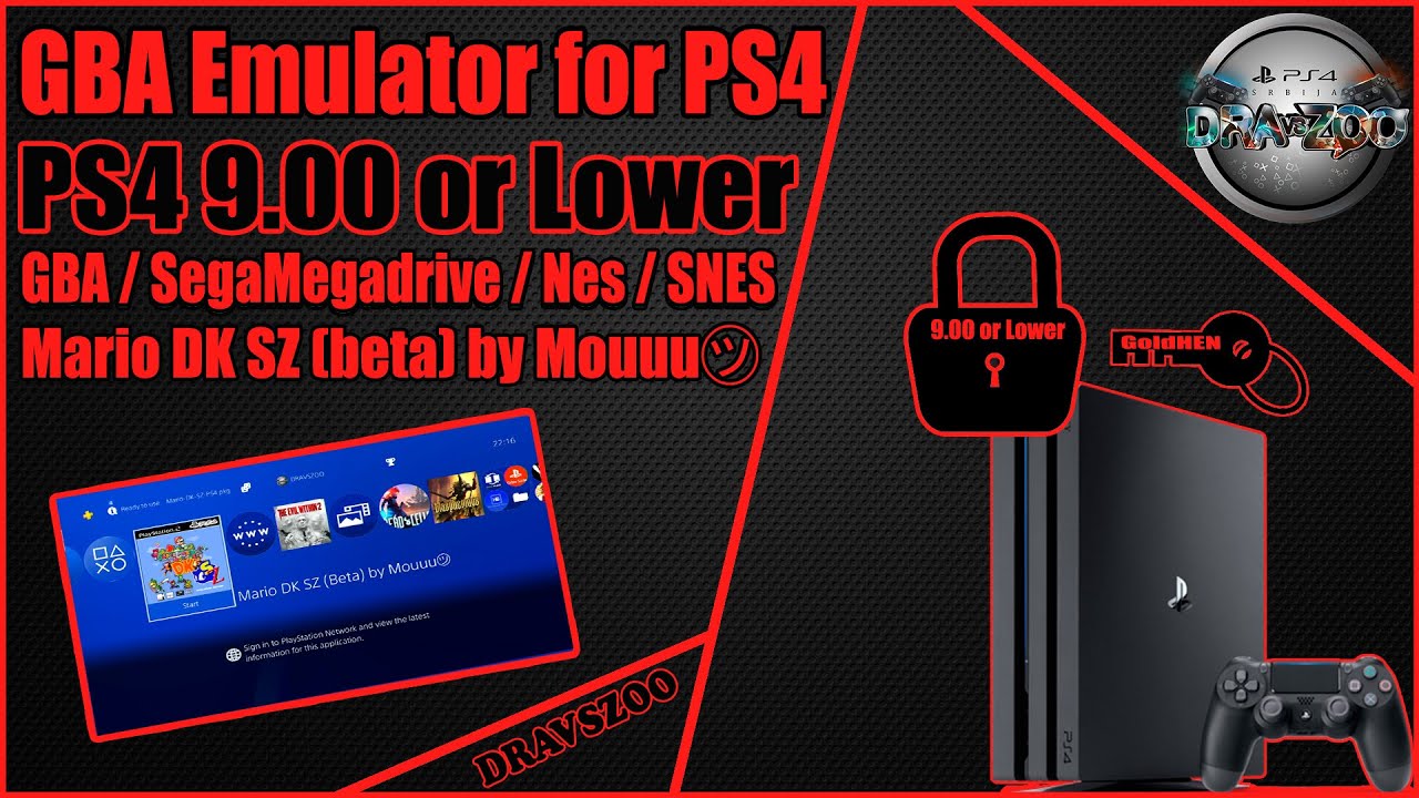 PS4 4 Emulators in 1 by Mouuu㋡ | GBA / SegaMegadrive / NES / SNES | PS4 9.00 or Lower | Testing