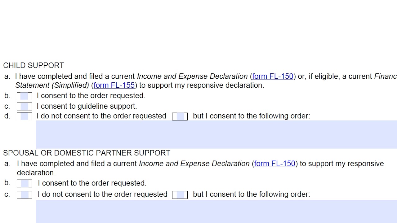 FL-320 Responsive declaration