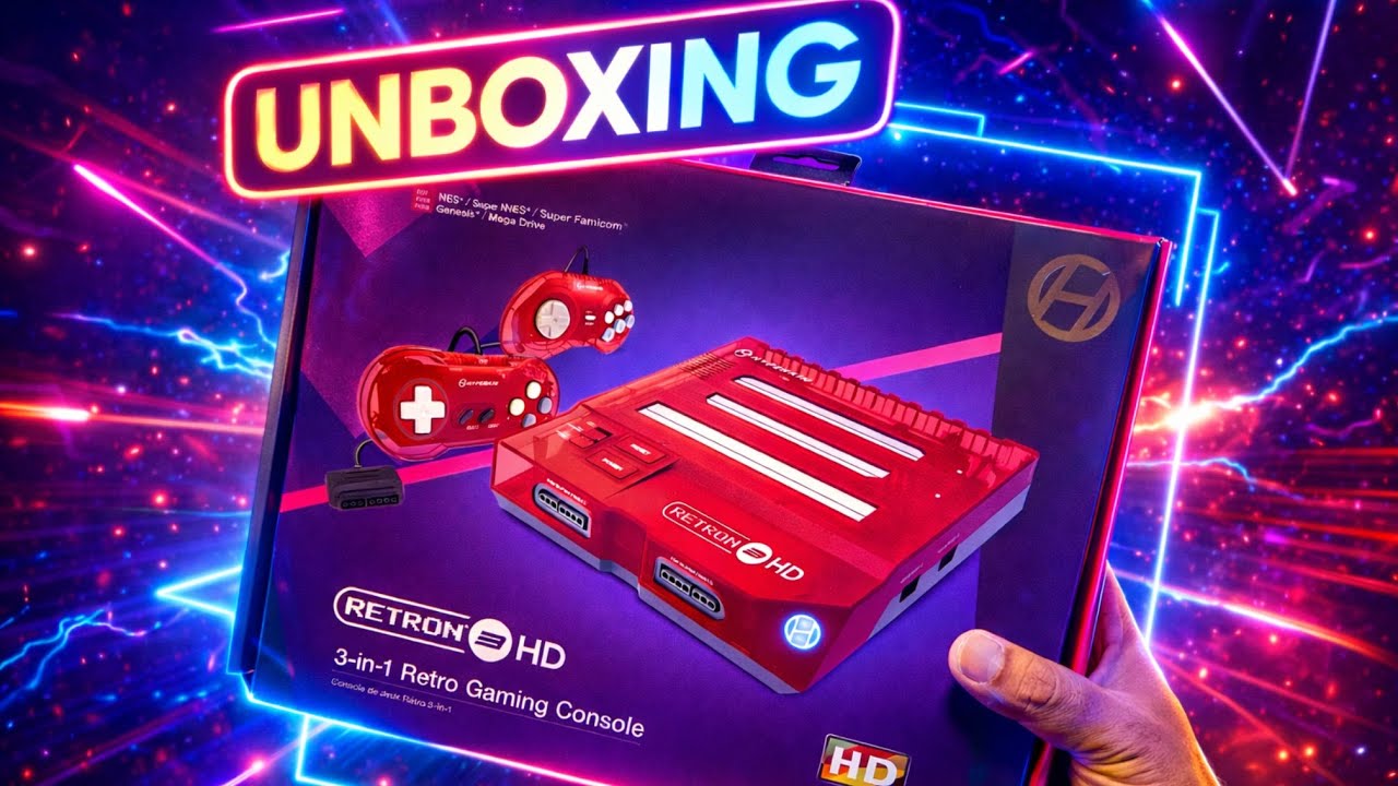 COMPREI UM RETRON 3 HD | UNBOXING E TESTE DO CONSOLE 