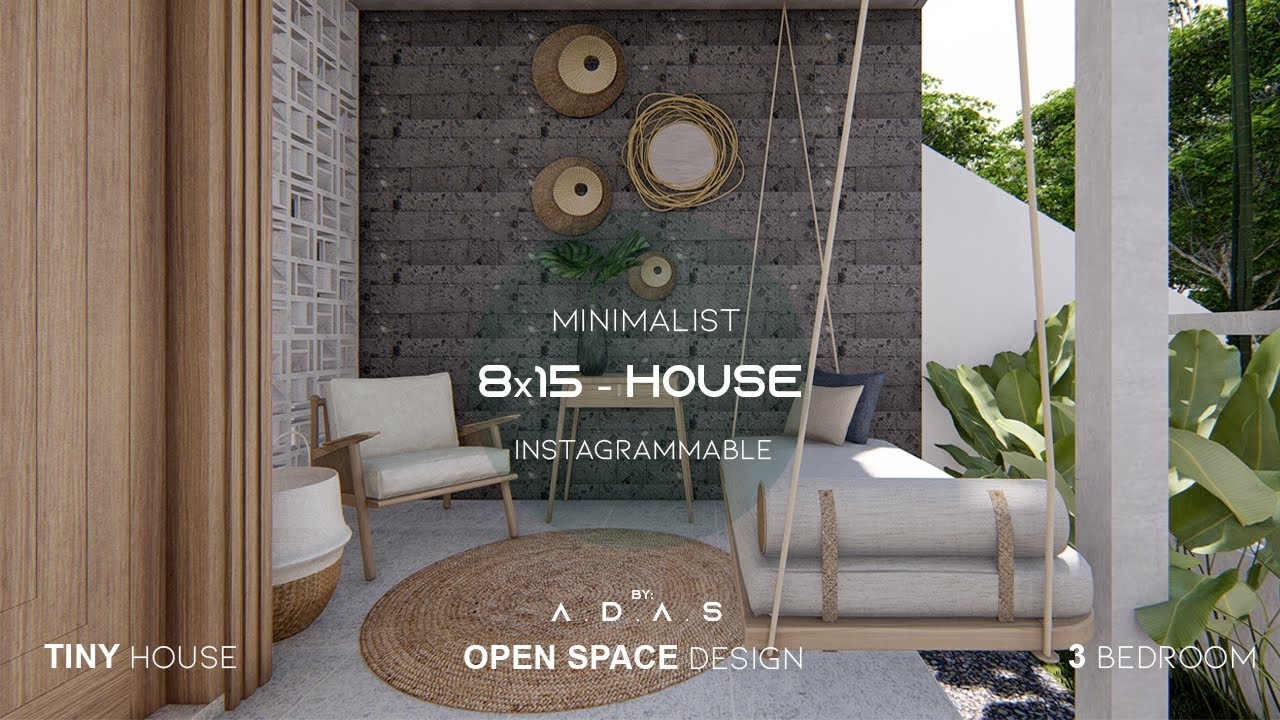 DESAIN RUMAH 8X15 3 KAMAR TIDUR | INSTAGRAMMABLE