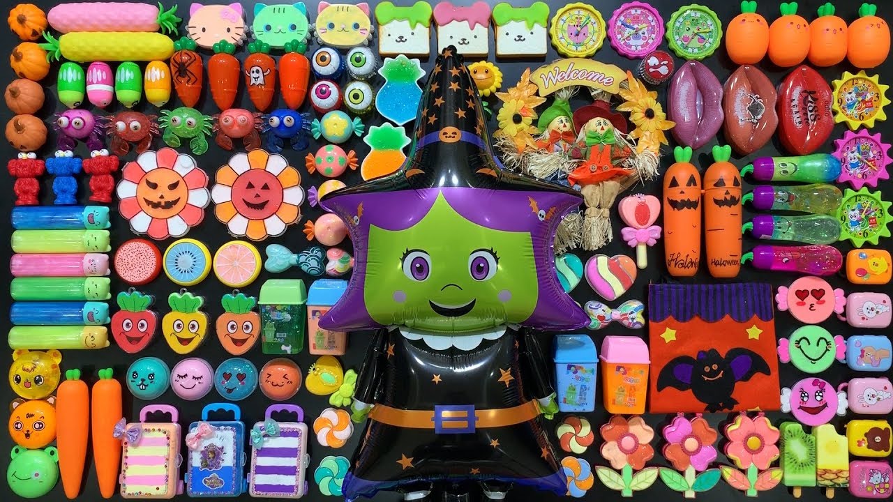 Best Halloween Festival 2019! Mixing Random Things Into Store Bought Slime !! Satisfying Slime #711