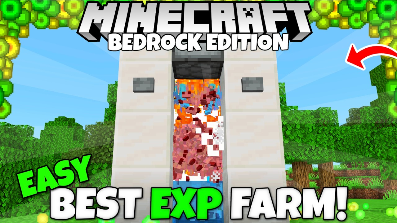 THE BEST EXP FARM in Minecraft! Level 100 in 30 Seconds! Minecraft Bedrock Silverfish Farm Tutorial