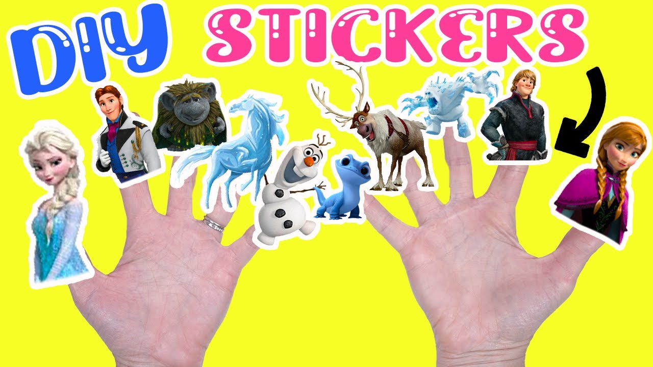 Disney Frozen DIY How to Make Stickers! Craft Activity Kit for Kids with Dolls