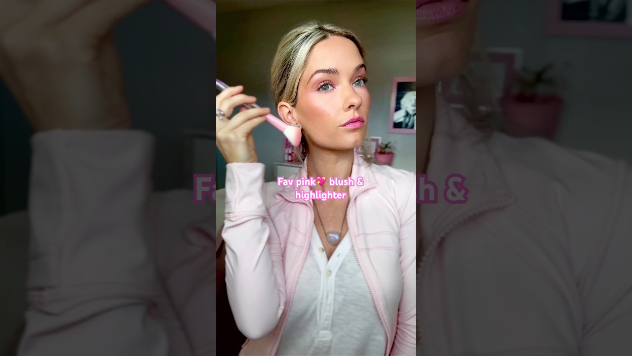 The prettiest pink blush & highlighter duo💖 pink makeup love