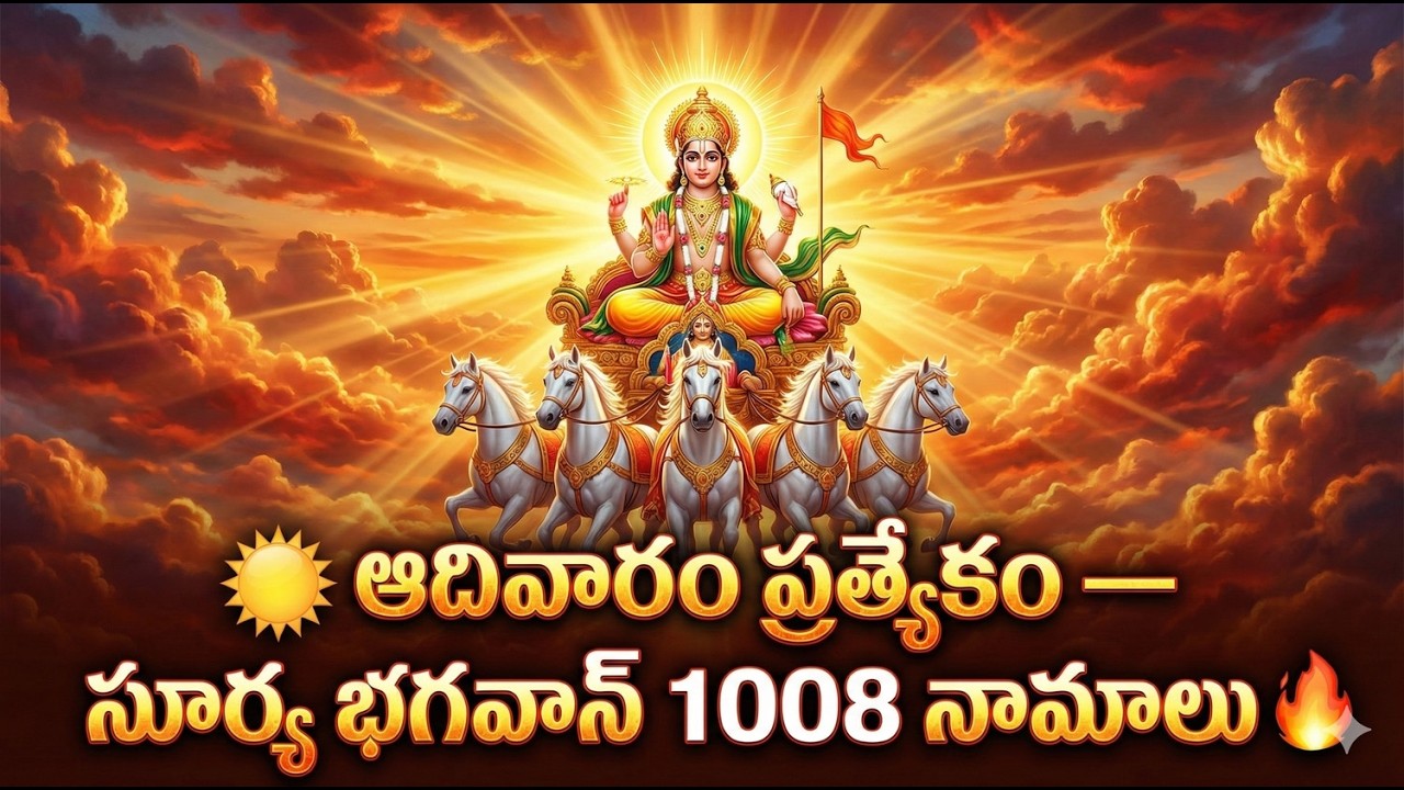 🌞 ఆదివారం ప్రత్యేకం — సూర్య భగవాన్ 1008 నామాలు 🔥#viralvideo #bhaktisongs #telugudevotional #