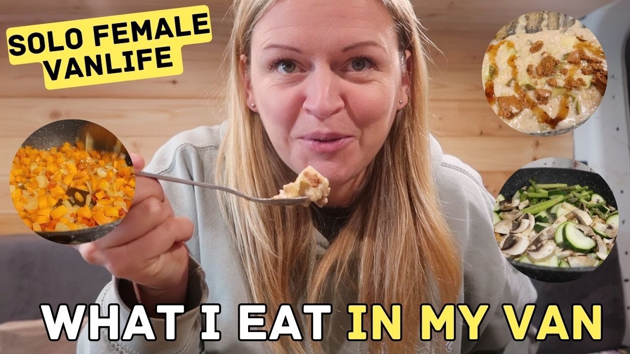 What I Eat in My Van | Cooking in the Van Made Easy | Solo Female Van Life
