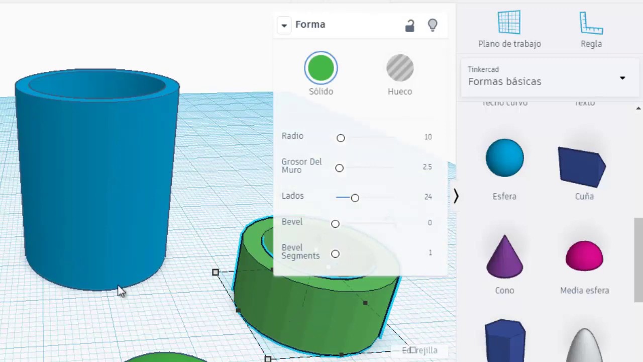 3️⃣🇩 Crear un tapón para un tubo en Tinkercad