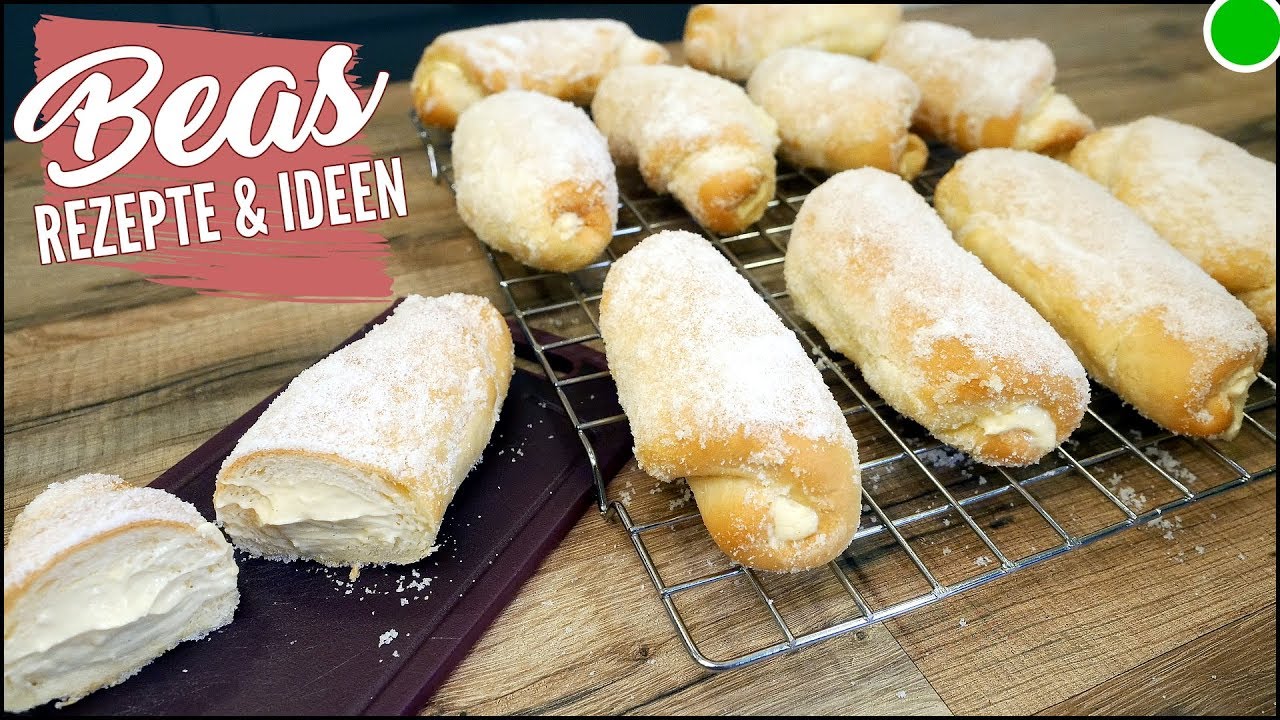 Vanillestangen Rezept | Vanille Hörnchen Teig mit bester Creme Füllung