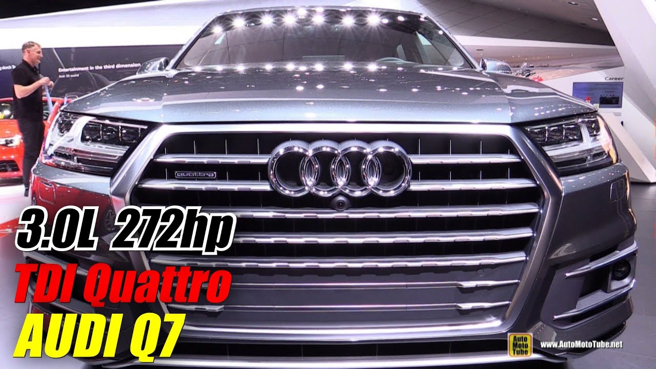 2016 Audi Q7 TDI Quattro - Exterior and Interior Walkaround - Debut at 2015 Detroit Auto Show