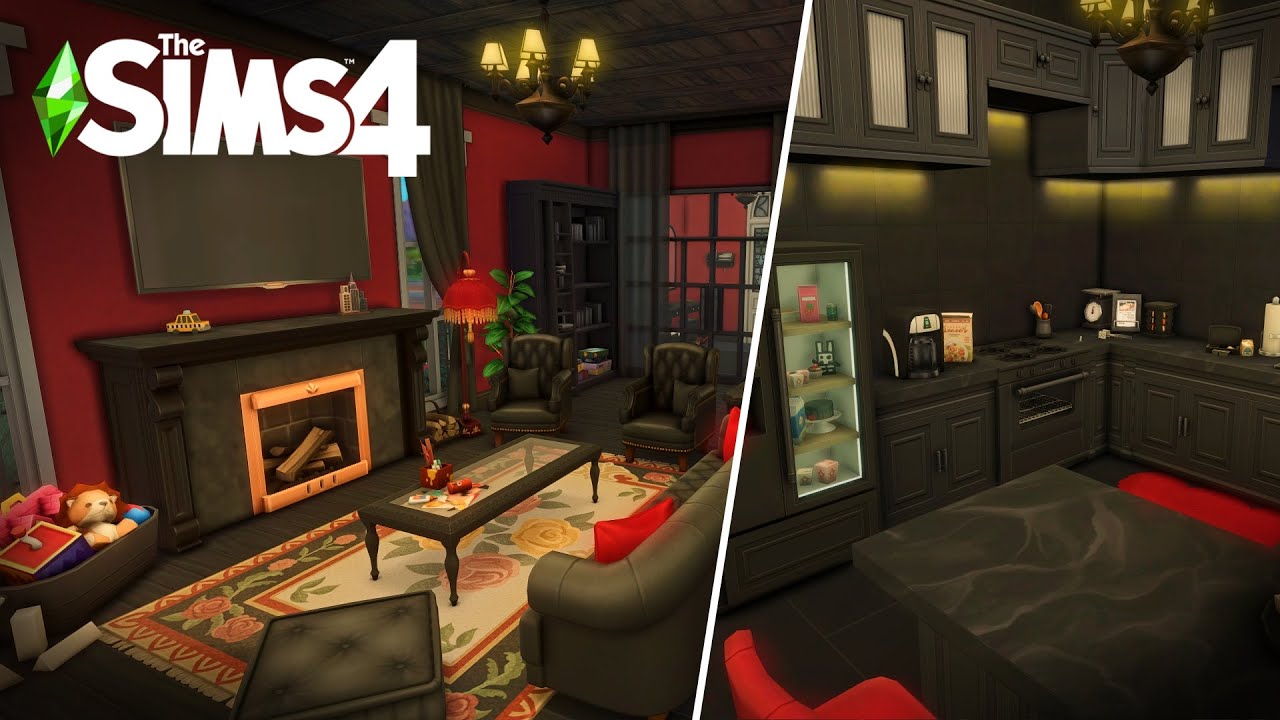 Renovating the Goth Family Home Part 2🌹 | Sims 4 Speed Build