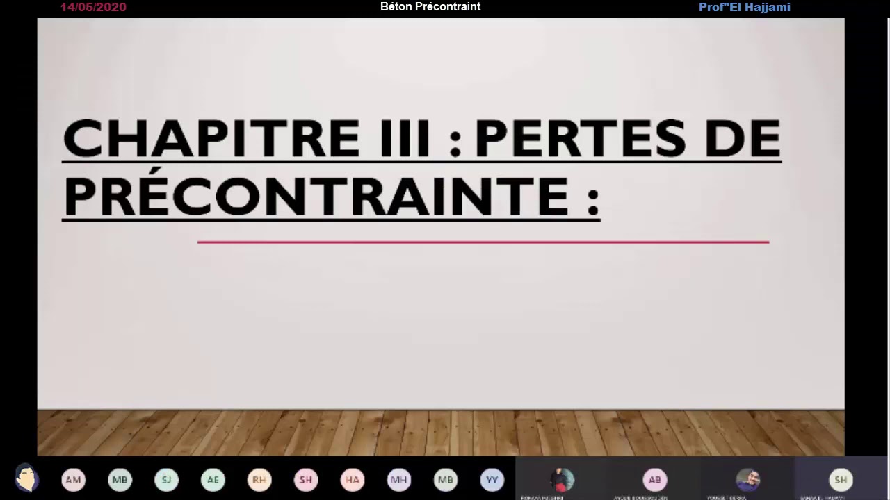 Béton Précontraint (4GC CENTRE) | Prof El Hajjami (14-05-2020)