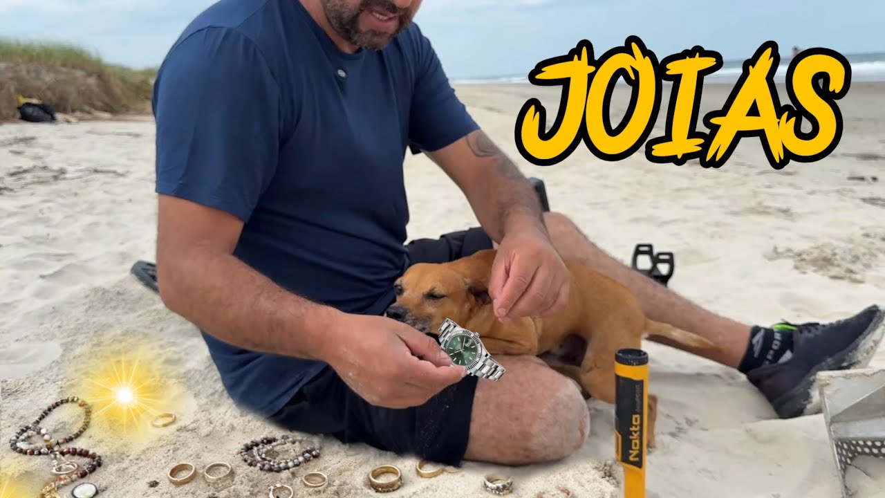TESOURO DE JOIAS PERDIDOS NA PRAIA!