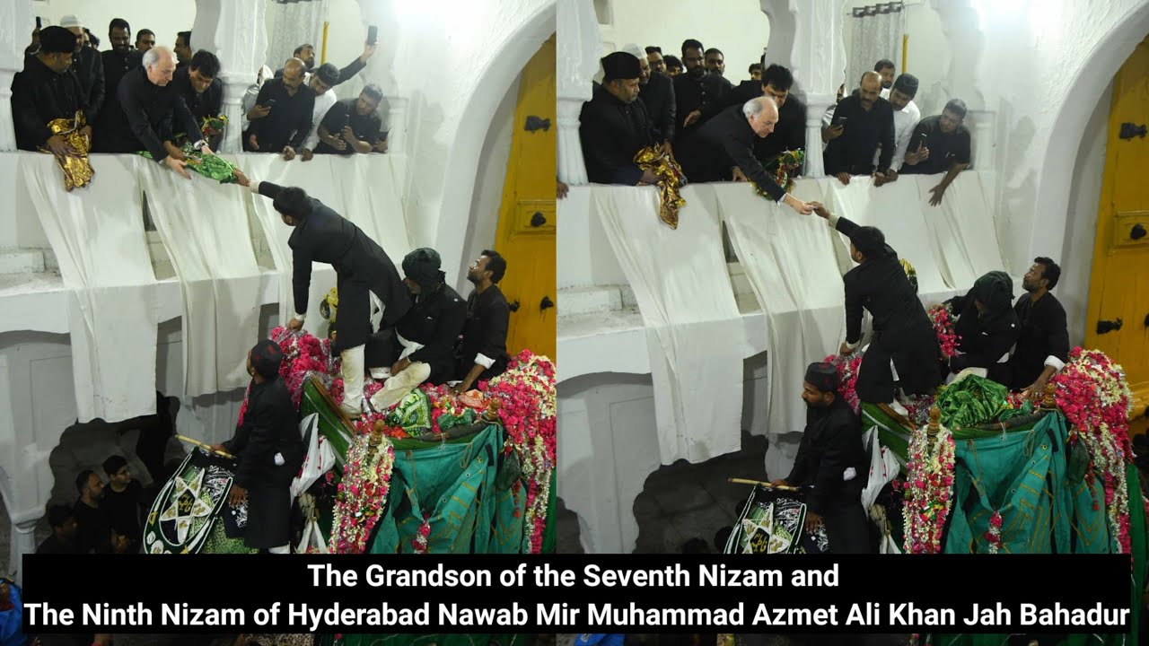 THE 09th NIZAM OF HYDERABAD PRESENTED DHATTI TO HISTORIC BIBI KA ALAM IN PURANI HAVELI
