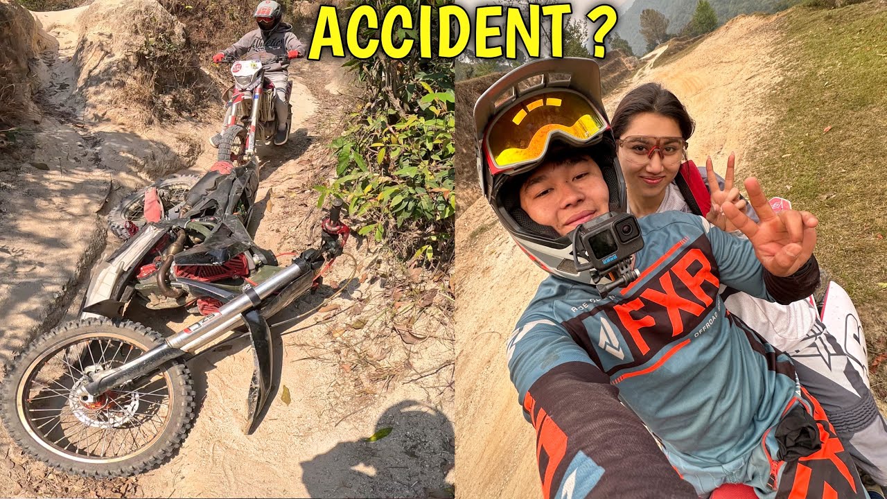 CRASH BHAYERA JHANDAI HOSPITAL JANU PARYO😂 / DIRT RIDE / HELIPAD TRIAL / @rajkumarthapamagar32
