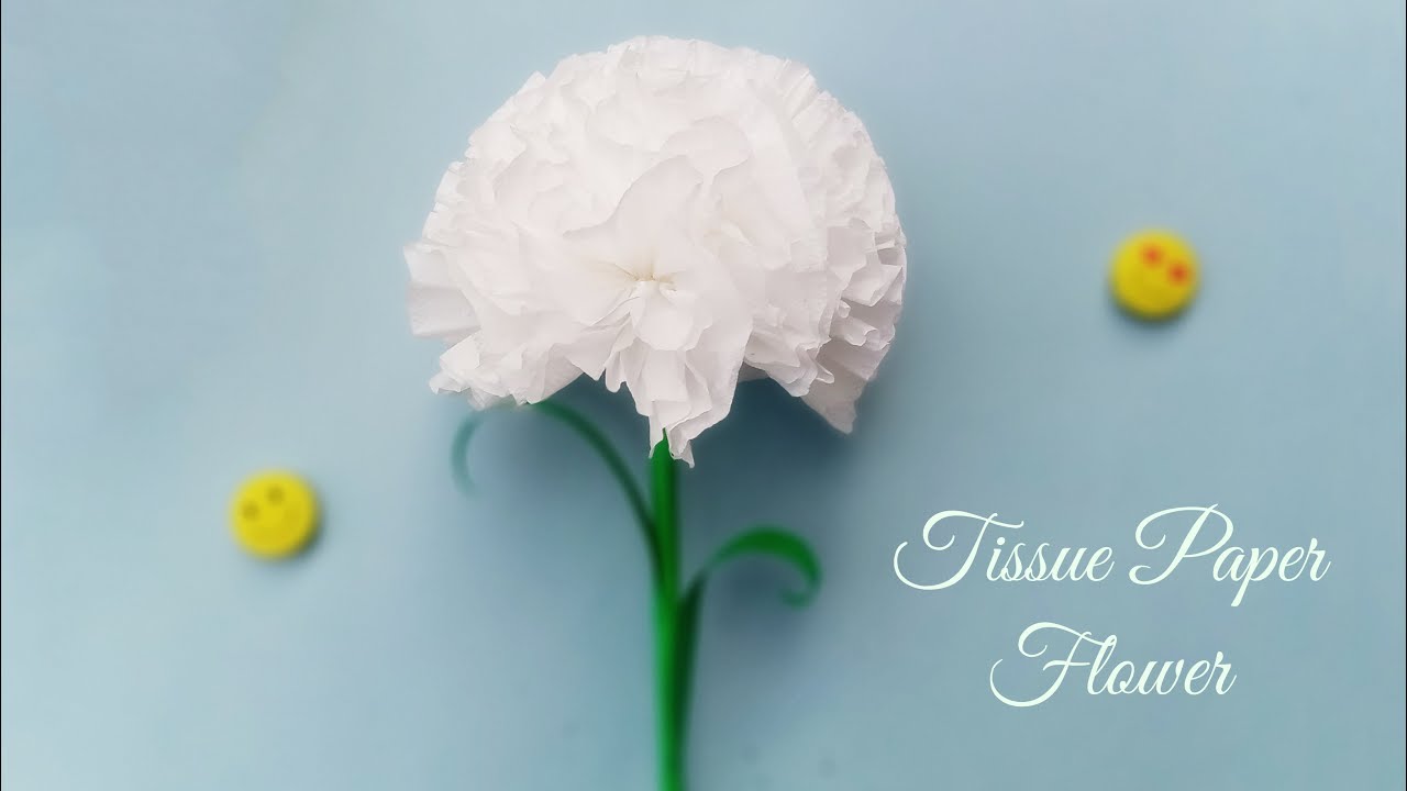 DIY TISSUE PAPER FLOWER FOR ROOM DECORATION | BEAUTIFUL TISSUE PAPER FLOWER | MAKING FLOWER CRAFT