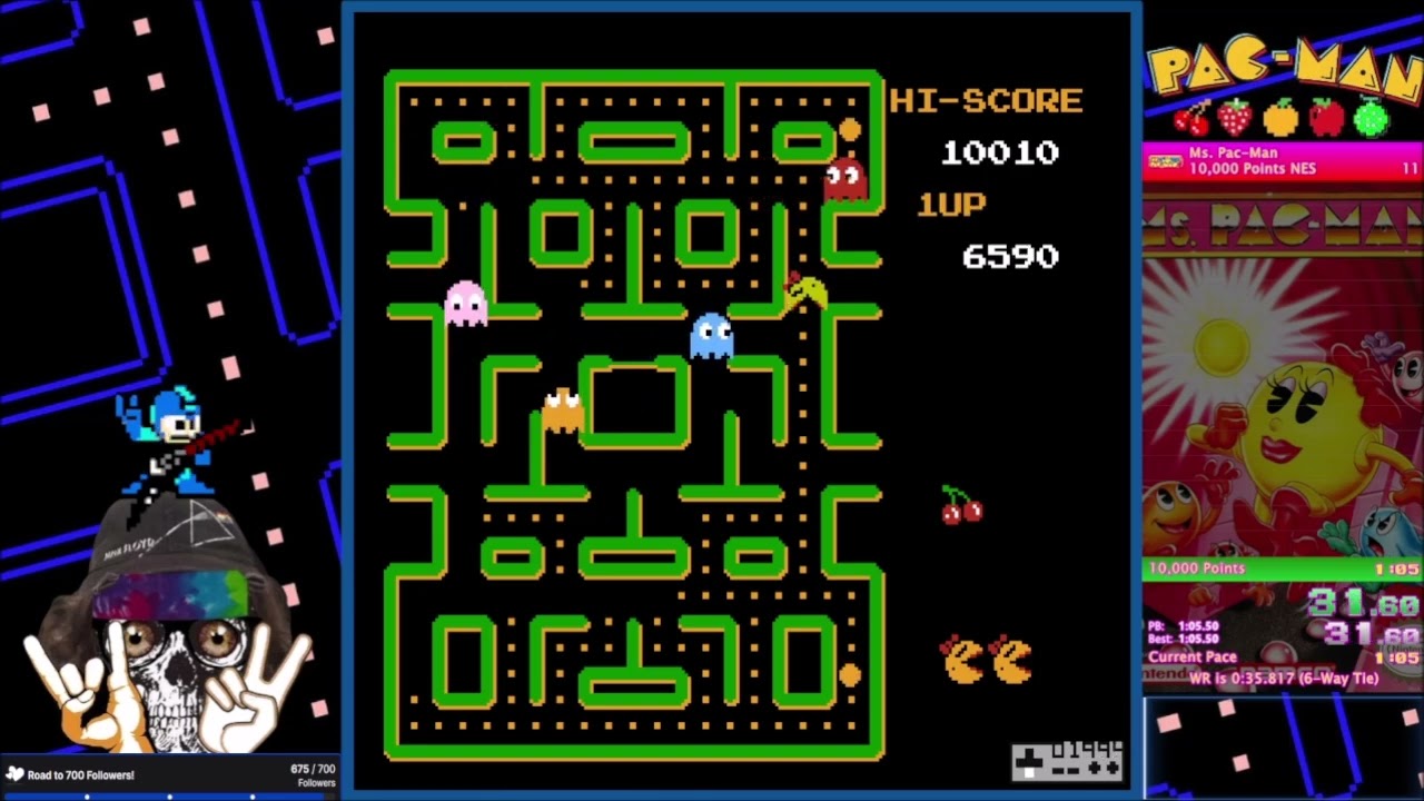 Ms. Pac-Man (NES) - 10,000 Points Former PB (0:46.773) | February 11, 2026