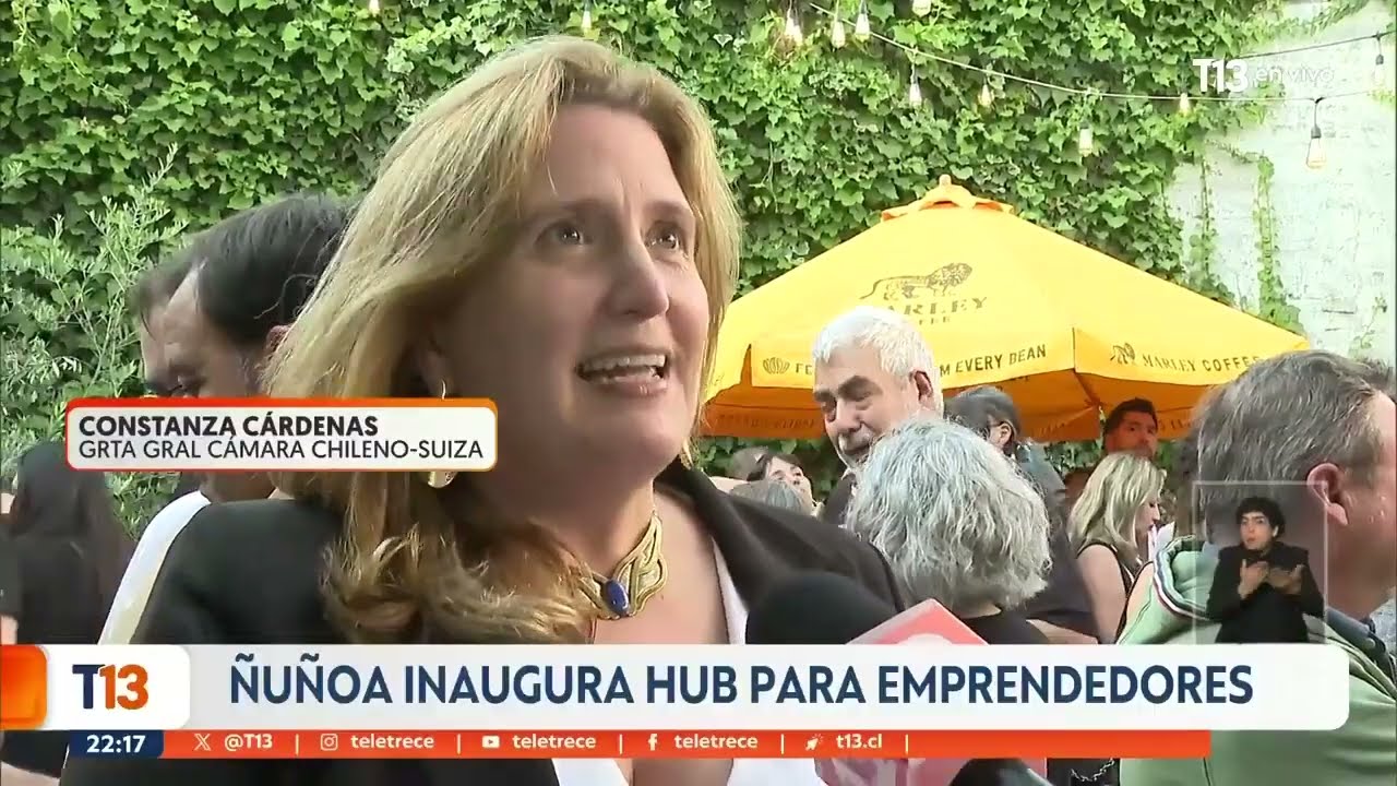 T13: Inauguración Hub de Ñuñoa para Emprendedores habla nuestra Gerenta General, Constanza Cárdenas.